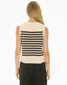 POL Bonde Tank Knit - Ivory/Black