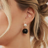 Bolla Earrings - Black/Pearl