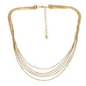 5 Layer Fine Chain Necklace - Gold