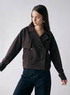 Avenue Cropped Trench - Chocolate