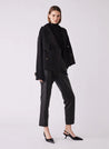Avenue Cropped Trench - Black