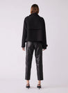 Avenue Cropped Trench - Black