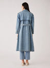 Midwest Trench Coat - Blue Denim