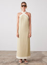 Voyage Maxi Dress - Celery/Cream