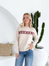 Weekender Knit - Cream/Burgundy
