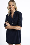 Leni Shirt Dress - Navy