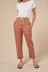 Little Lies Luxe Linen Pant - Terracotta