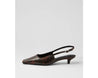 Yaels Leather Slingback Heel - Brown Multi Snake