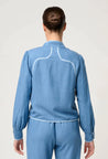 Aurora Reversable Fringe Jacket - Petinos Floros/Blue Ash