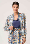 Aurora Reversable Fringe Jacket - Petinos Floros/Blue Ash