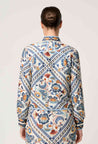 Aurora Reversable Fringe Jacket - Petinos Floros/Blue Ash