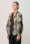 Espanda Lace Trim Blouse - Mariposa Nero