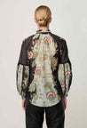 Espanda Lace Trim Blouse - Mariposa Nero