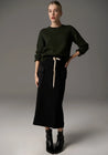 Bennet Cable Knit Lurex - Khaki