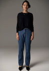 Bennet Drape Back Knit - Ink/Tobacco/Pink