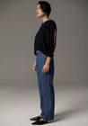 Bennet Drape Back Knit - Ink/Tobacco/Pink