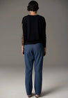 Bennet Drape Back Knit - Ink/Tobacco/Pink