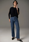 Bennet Drape Back Knit - Ink/Tobacco/Pink