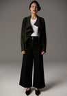 Bennet Coat Double Knit - Khaki/Black
