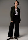 Bennet Coat Double Knit - Khaki/Black