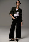 Bennet Coat Double Knit - Khaki/Black