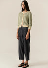 Jules Cardigan - Green/Ivory