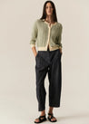 Jules Cardigan - Green/Ivory