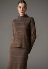 Lara Stripe Knit - Toffee/Ink