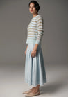 Maia Stripe Knit - Blue/Khaki