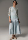 Maia Stripe Knit - Blue/Khaki