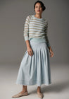 Maia Stripe Knit - Blue/Khaki