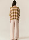 Milton Stripe Knit - Khaki/Pink