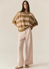 Milton Stripe Knit - Khaki/Pink