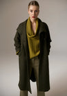Ruben Draped Coat - Khaki