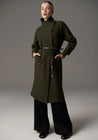 Ruben Draped Coat - Khaki