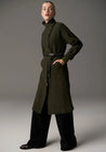 Ruben Draped Coat - Khaki
