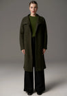 Ruben Draped Coat - Khaki