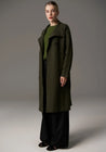 Ruben Draped Coat - Khaki