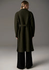 Ruben Draped Coat - Khaki