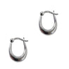 Bulbous Loop Hoop Earrings - Silver