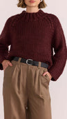 Staple The Label Demi Chunky Jumper - Wine