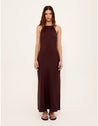 Staple the Label 
Elira Halter Midi Dress - Chocolate