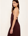 Staple the Label 
Elira Halter Midi Dress - Chocolate