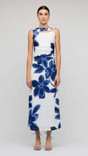 Staple The Label Ethos Mesh Midi Dress - Blue / white Floral