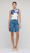 Staple The Label Cassia Denim Shorts - Mid Blue