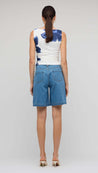 Staple The Label Cassia Denim Shorts - Mid Blue