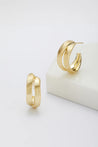 Hannah Hoop Earring - Brushed Gold