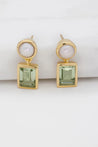 Luna Earring - Pearl/Green Amethyst
