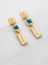 Samantha Earring - Blue Black Jade